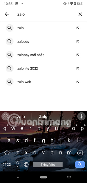Tìm ứng dụng trên Android