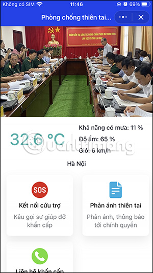 Thông tin thời tiết theo vị trí