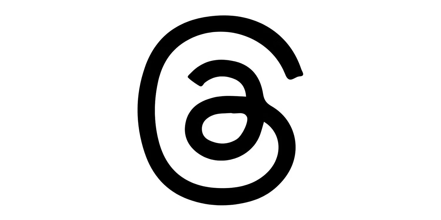 Logo Threads trên nền trắng