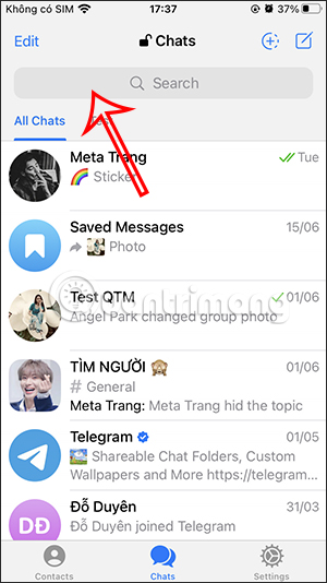 Tìm kiếm bot trên Telegram