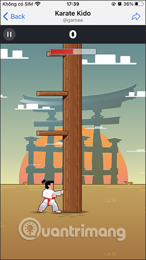 Màn hình chơi game trên Telegram