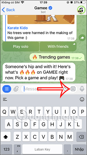 Thu gọn menu Gamee