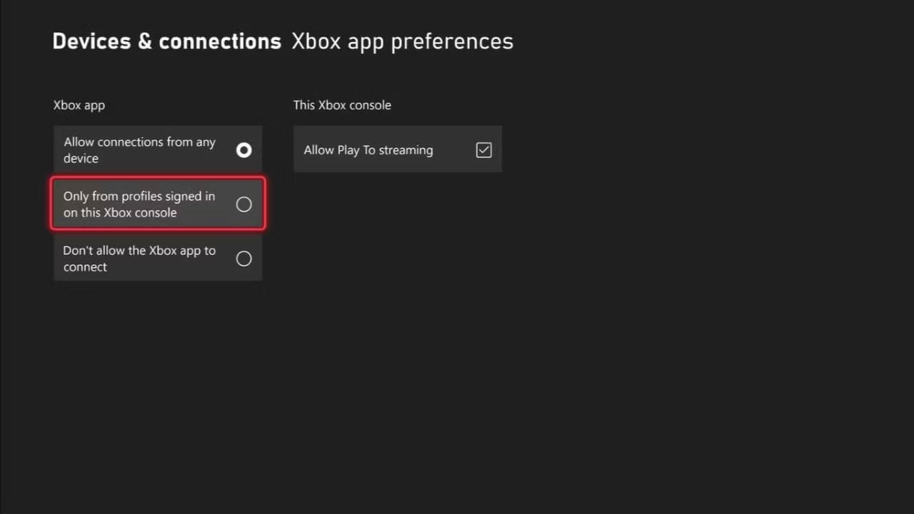 Cài đặt Xbox app preferences trên Xbox Series X