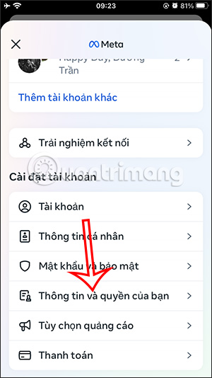Thông tin và quyền riêng tư Facebook