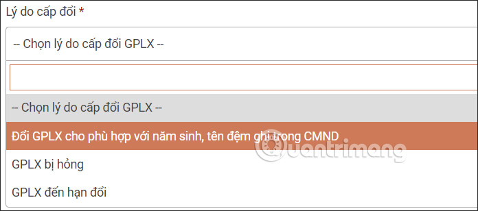 Lý do đổi giấy phép lái xe trực tuyến