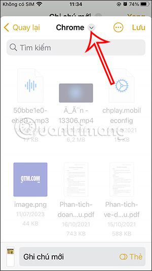 Chọn thư mục lưu PDF