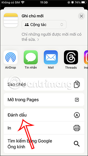 Chỉnh sửa ghi chú trên iPhone