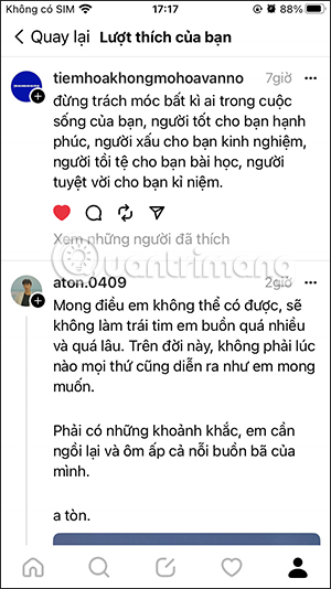 Bài đăng Threads đã thích