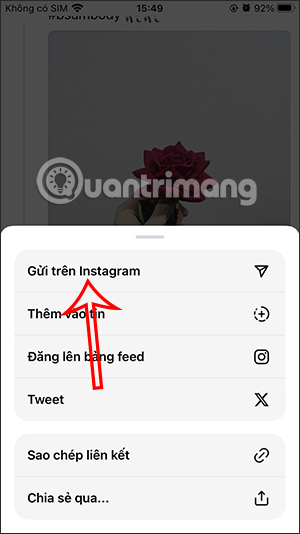 Gửi bài đăng Threads trên Instagram