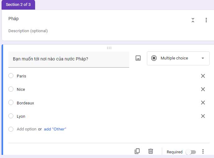 Tạo câu hỏi khảo sát được phân nhánh