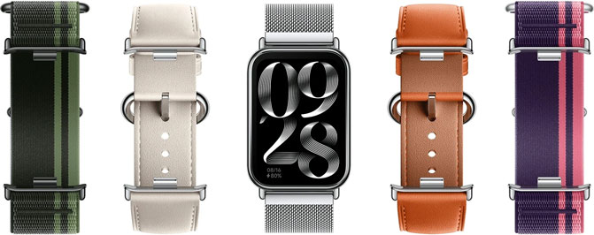 Xiaomi cung cấp nhiều dây đeo với màu sắc và chất liệu khác nhau có thể tích hợp với Smart Band 8 Pro.