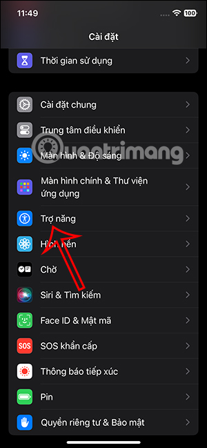 Chỉnh Trợ năng trên iPhone