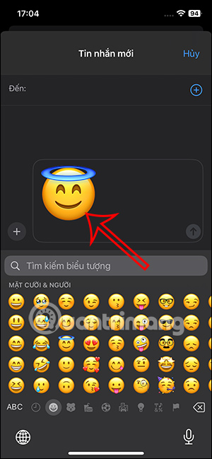 Emoji chuyển thành sticker trên iPhone 