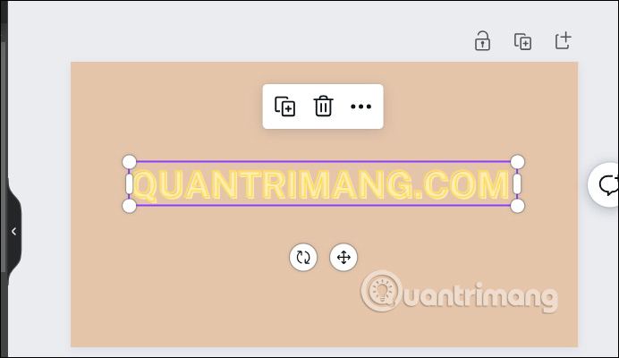 Đổ bóng cho chữ trong Canva