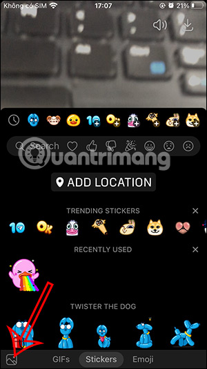 Chèn ảnh vào video Telegram Stories