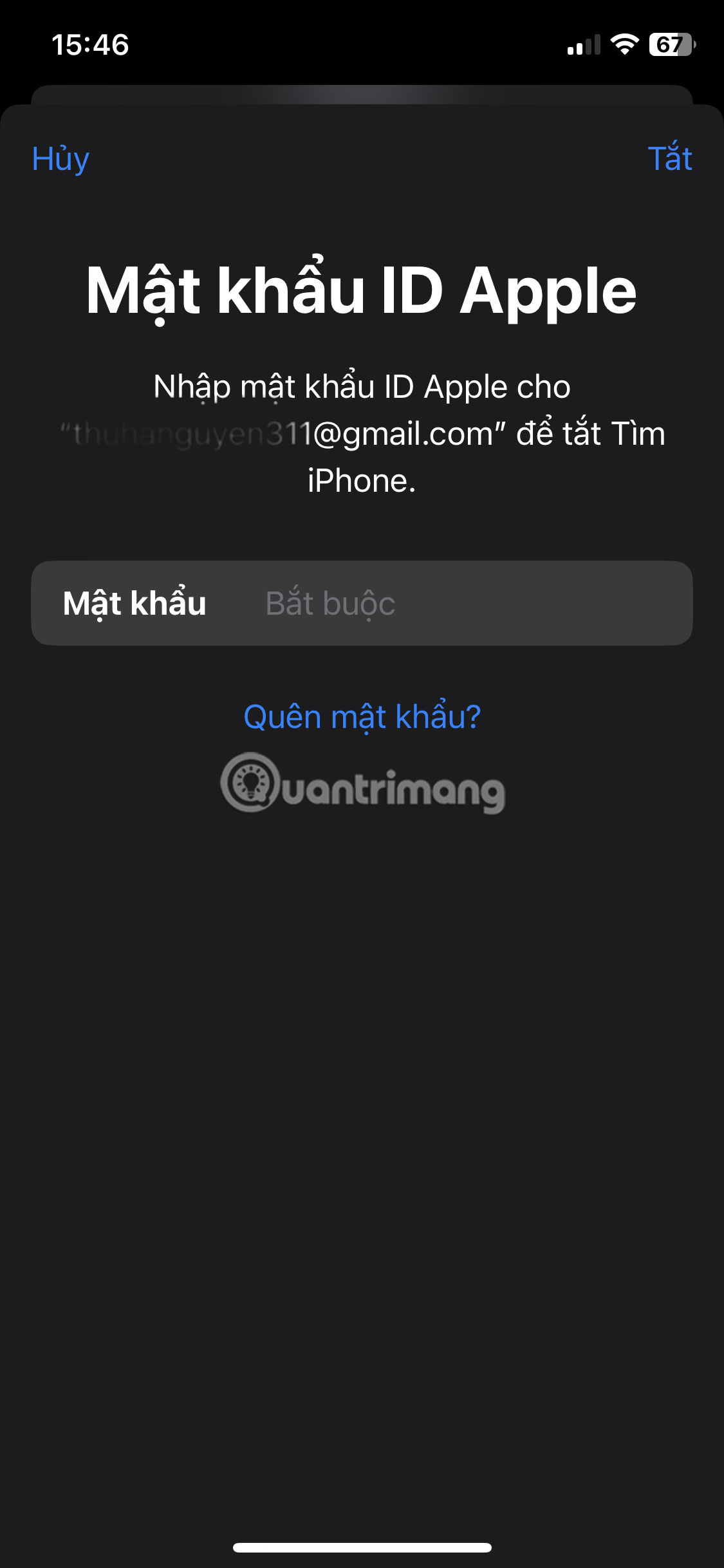Nhập mật khẩu