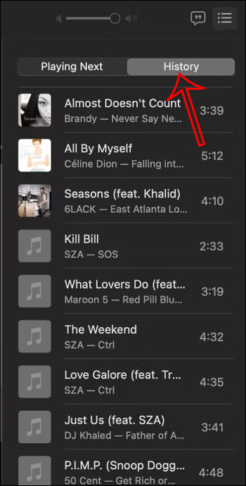 Xem lịch sử nghe nhạc Apple Music máy tính