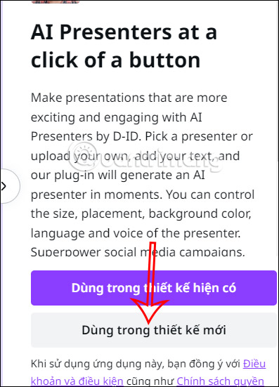 Thiết kế mới trên Canva