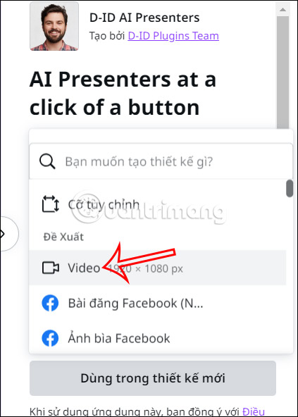 Tạo video trên Canva
