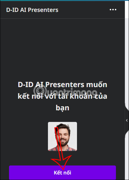 Kết nối tài khoản D-ID AI Presenters Canva