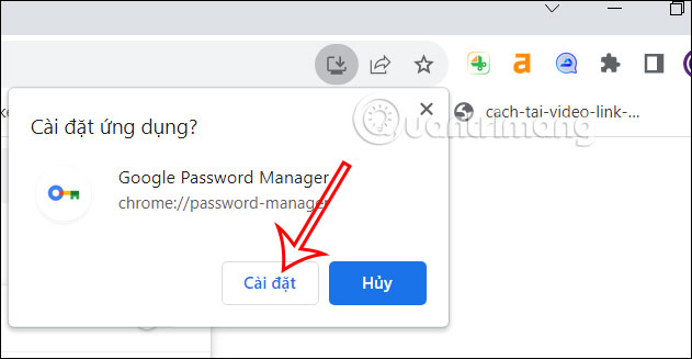 Tạo lối tắt trình quản lý mật khẩu Chrome 
