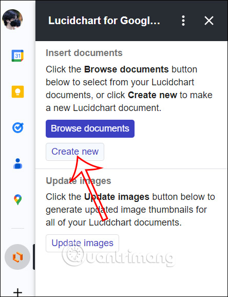 Tạo sơ đồ mới trên Lucidchart Google Docs