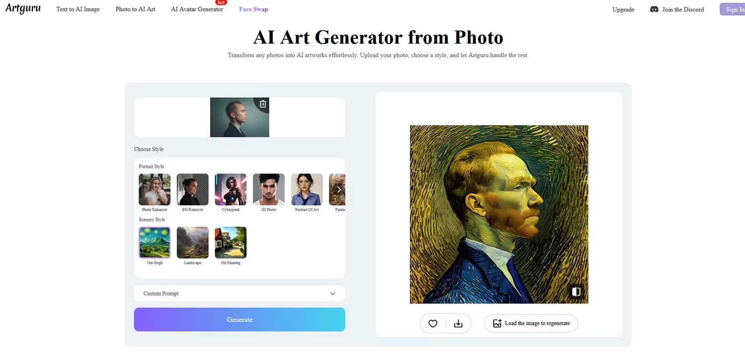 Biến một bức ảnh thành tác phẩm nghệ thuật bằng Artguru