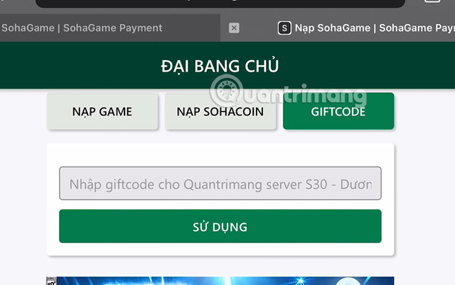 giftcode dai bang chu