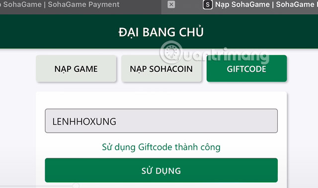 giftcode dai bang chu moi nhat