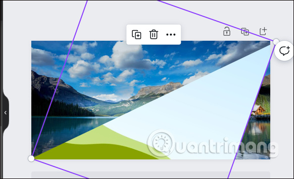 Cắt ảnh theo khung kẻ chéo trên Canva