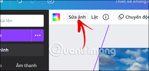 Sửa hình ảnh trên Canva