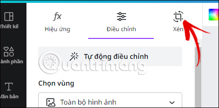 Cắt xén hình ảnh trên Canva