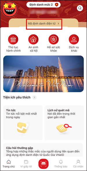 Mã định danh điện tử trên VNeID