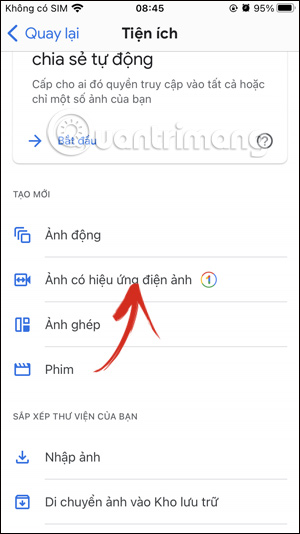 Hiệu ứng ảnh 3D Cinematic Google Photos