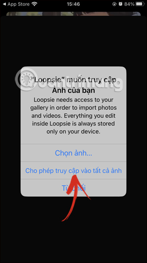 Loopsie truy cập album