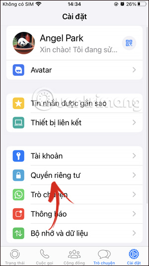 Quyền riêng tư WhatsApp