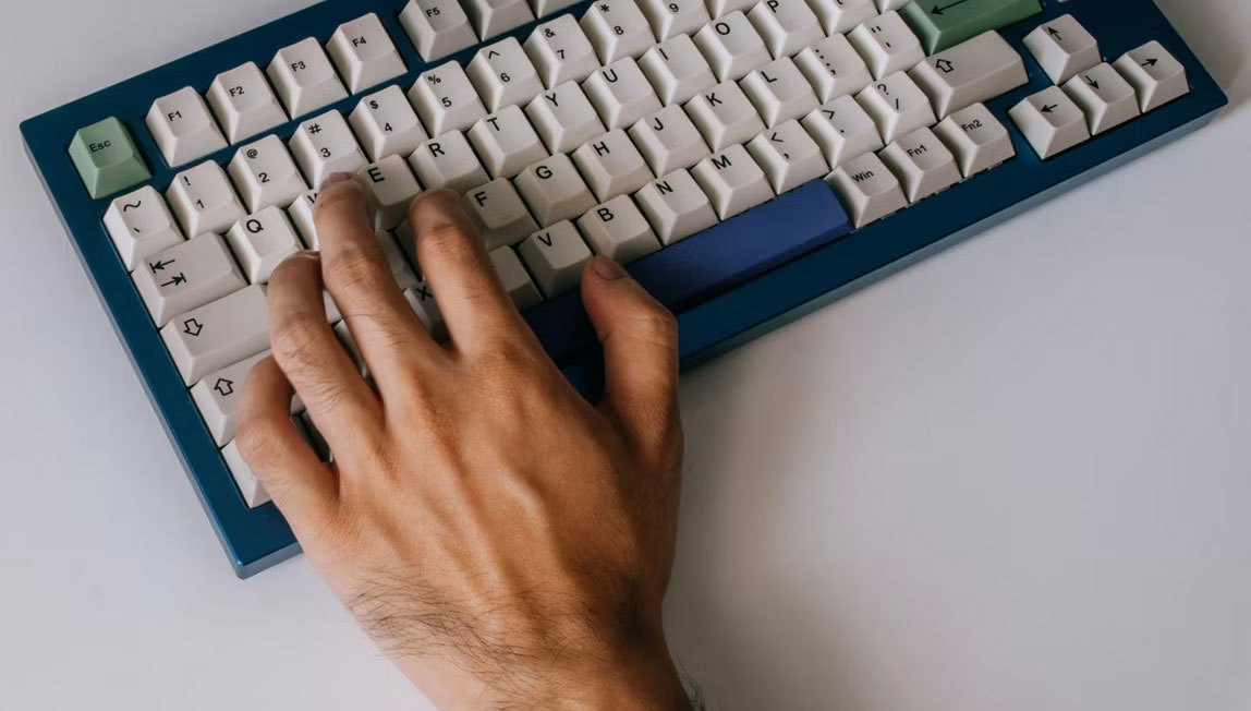 Straighten your wrists when using a keyboard