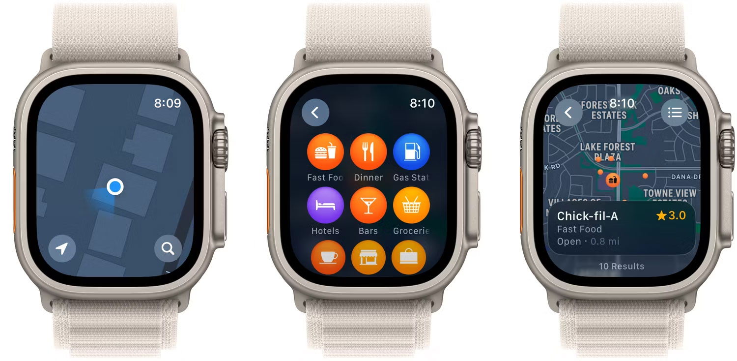 Ứng dụng Maps trên Apple Watch
