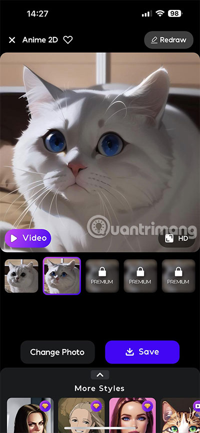 ứng dụng làm ảnh anime bằng AI