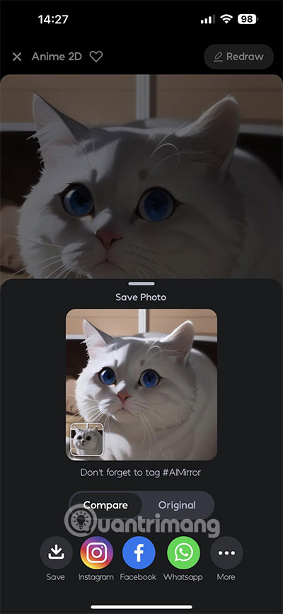 app AI bằng anime