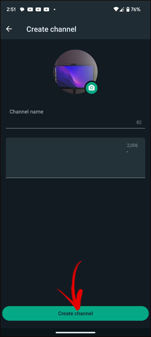 Nhập thông tin kênh WhatsApp