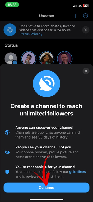 Thông tin kênh WhatsApp