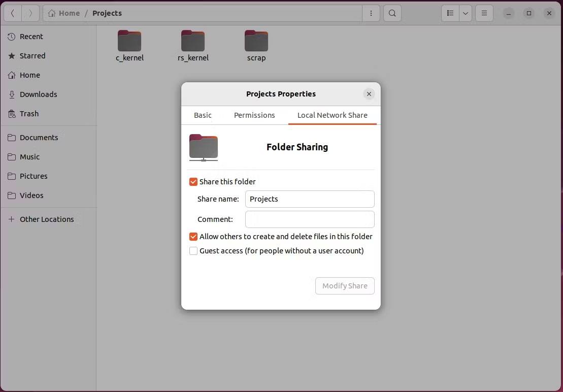 Chia sẻ file Linux trên mạng
