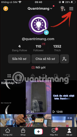 Tùy chỉnh TikTok