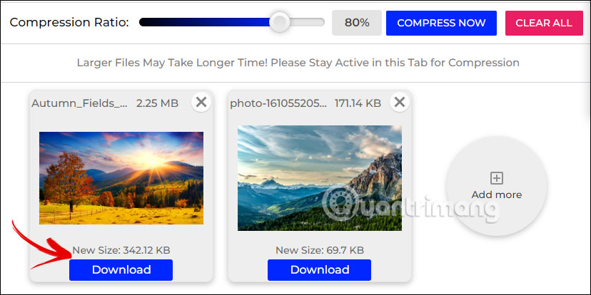Ảnh nén trên IMG Century