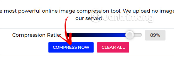 Chỉnh mức độ nén trên IMG Century
