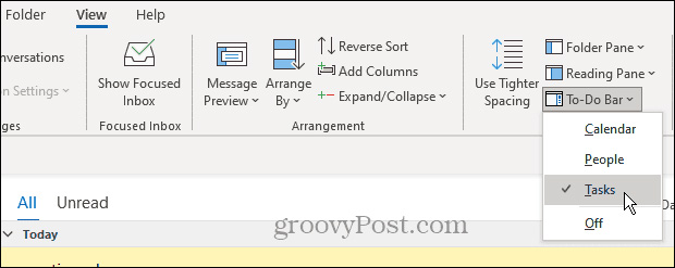 Hiển thị thanh To-Do Bar