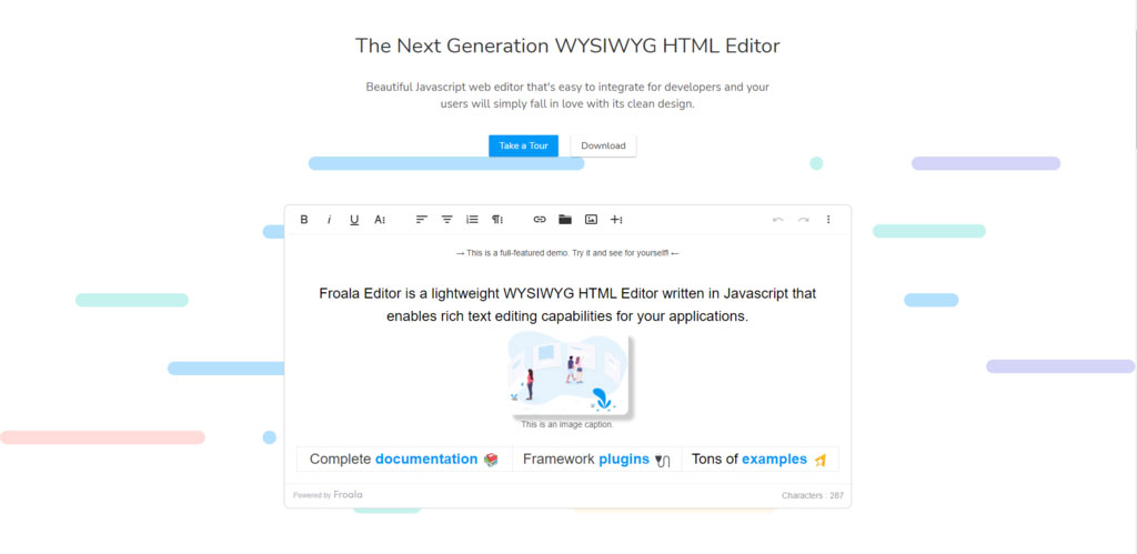 Trang web Froala