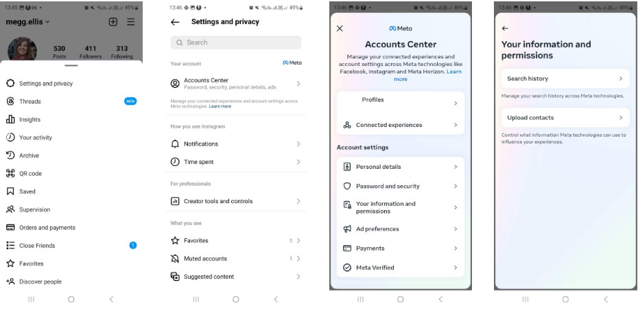 Xóa lịch sử tìm kiếm trên Instagram