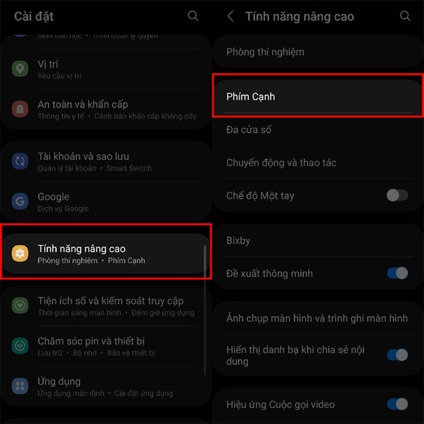 Chỉnh Phím nguồn Samsung 